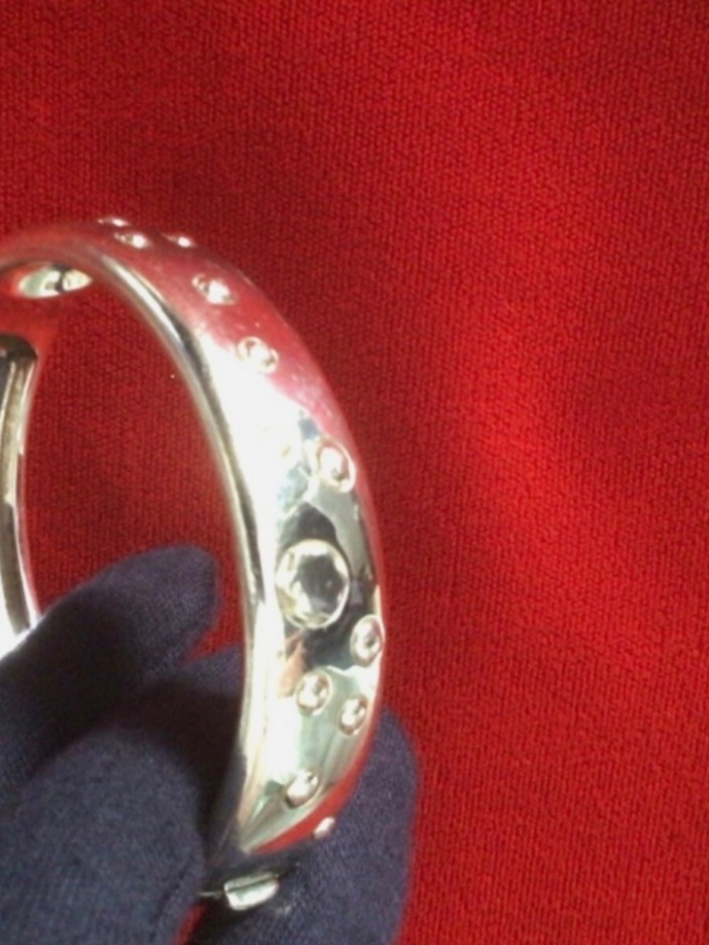 MONTBLANC Etoile Star Collection Sterling Silver Bangle Bracelet $1250 Stunning